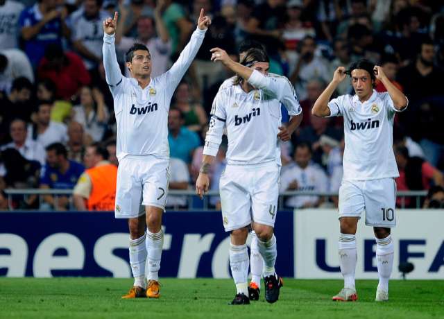 Mesut Ozil, Cristiano Ronaldo and Sergio Ramos